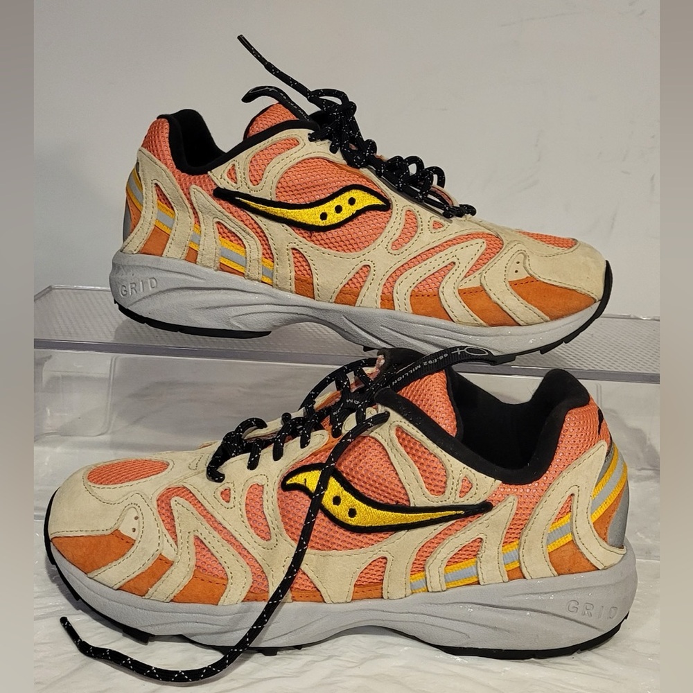 Saucony Women’s Orange and Cream Running Sneakers